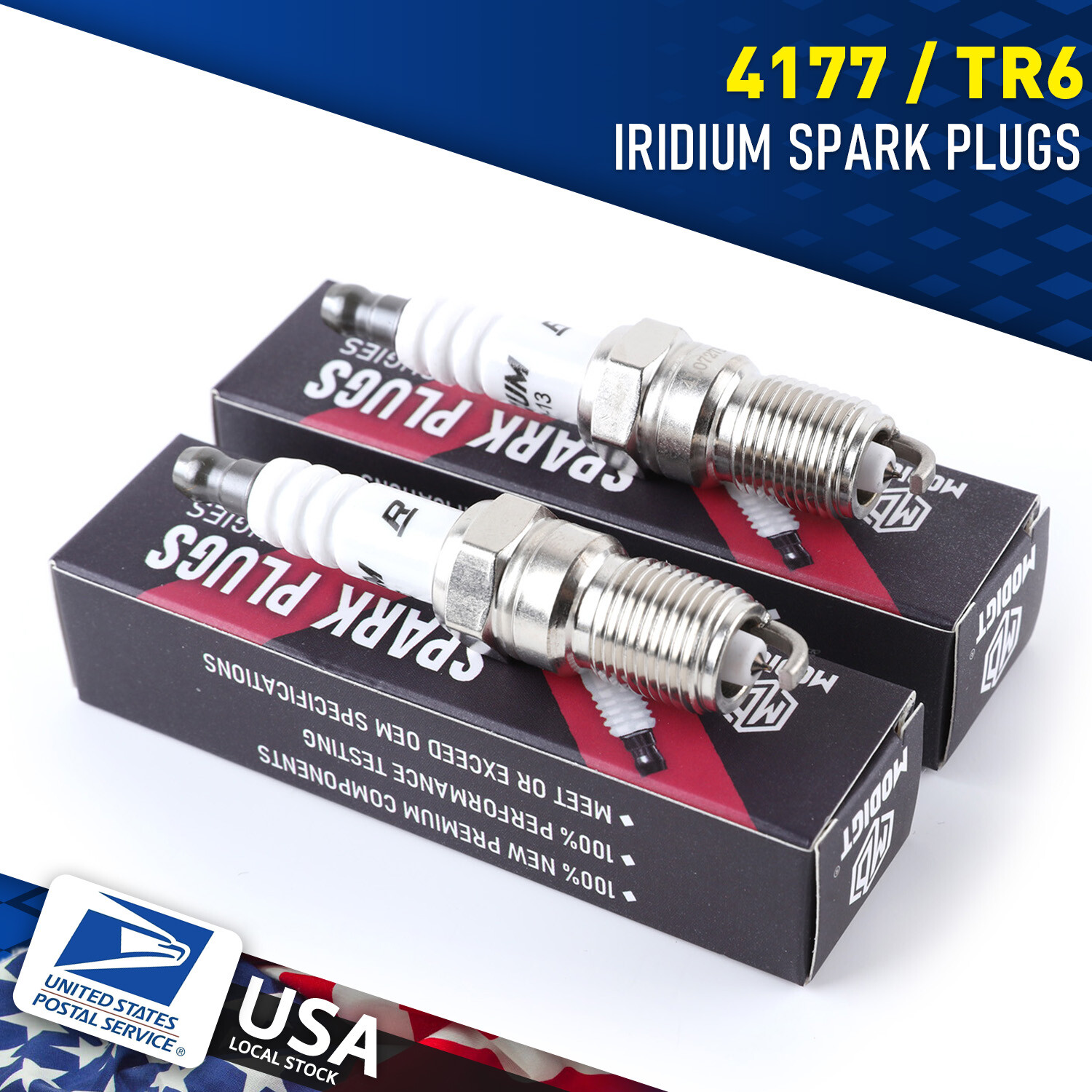 Fit NGK TR6 4177 Iridium Spark Plugs for LS Engines LS1 LS3 - Set of 4 Durable