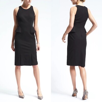 banana republic black peplum dress Sheath Dress Banana Republic Peplum Dress Banana Republic Dresses Banana Republic Size Black