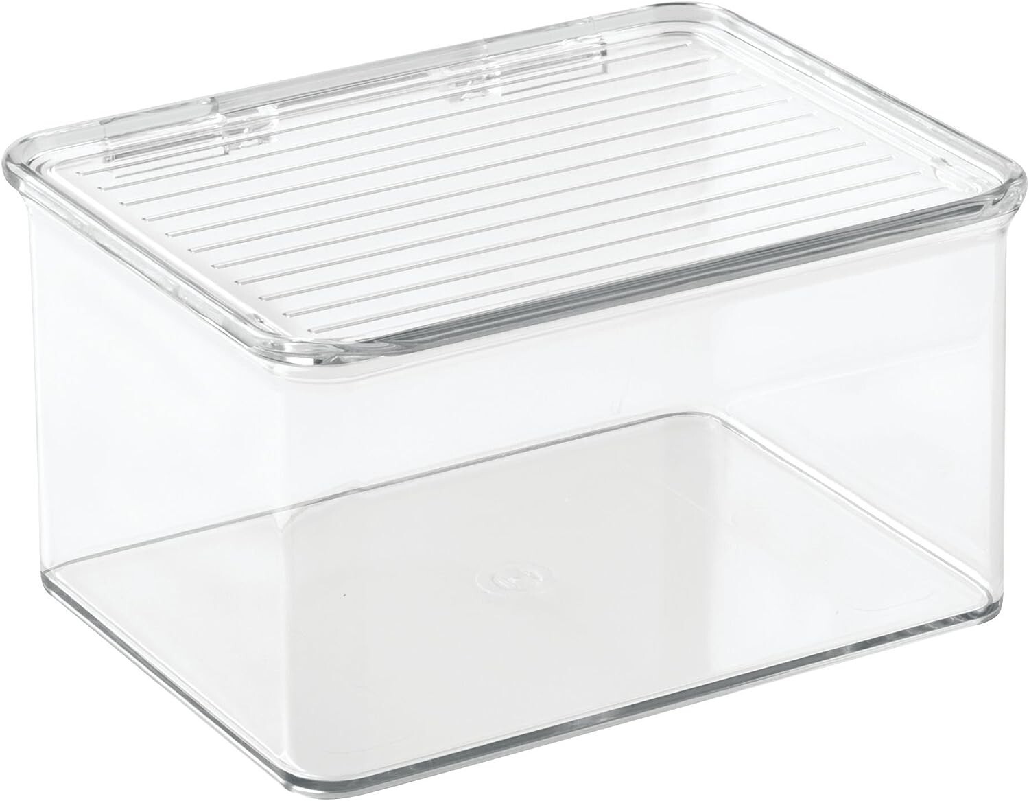 Recycled Plastic Pantry and Freezer Organizer Bin in Clear, 6.75 Inch x 5.75 Inc
