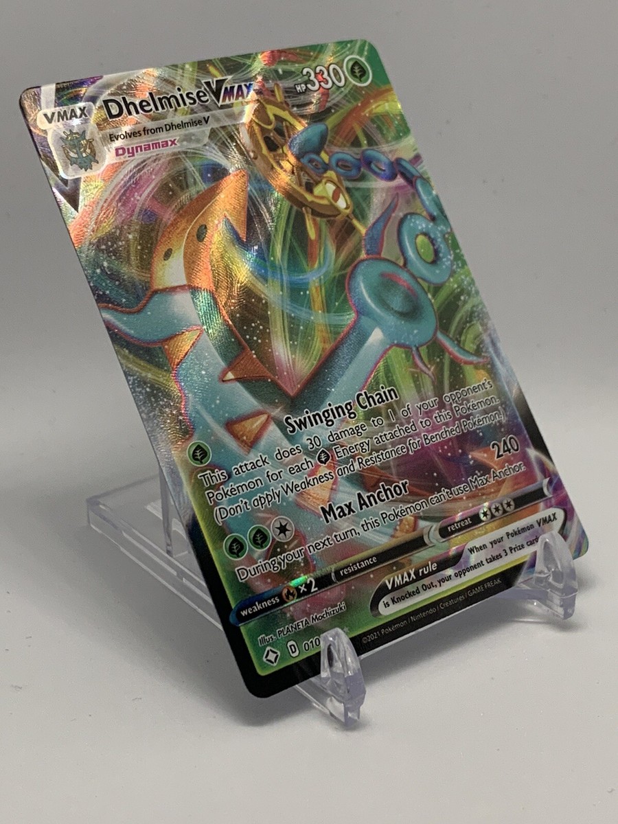 Pokmon TCG Dhelmise VMAX Shining Fates 010/072 Holo Ultra Rare Pokmon TCG Dhelmise VMAX Shining Fates 010/072 Holo Ultra Rare