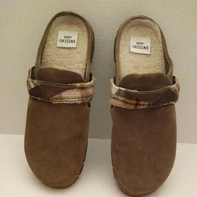 Earth Origins Suede Clogs Warm Lined Sz 10 Women's Slides 28 
