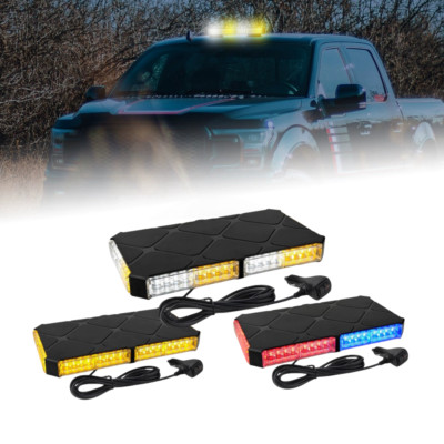 48LED LED Strobe Leuchte Dachbeleucht Dach Lampen Warnleuchten 12V/24V Magent