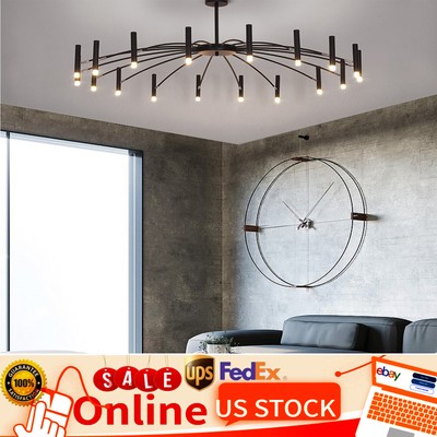 Black Modern Branch Ceiling Light,Chandelier Nordic Metal Pendant Lamp Fixtures