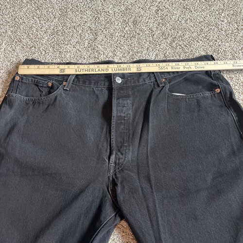 Levi's 501XX Men's Jeans Tag Size 42x32 Actual 40 X 31.5 Black Denim Button Fly - Picture 3 of 15