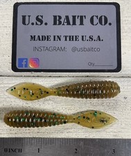 Stingray Grub 3  Color Pumpkin Pepper Green Bass Crappie Trout Lot Of 20