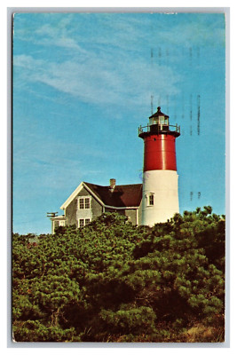 Cape Cod MA Eastham Nauset Light National Seashore Park Postcard Posted 1974