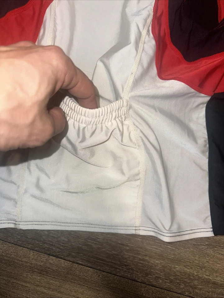 Camiseta de ciclismo Tyr triatlón para hombre más grande negra blanca roja #RR sin mangas  Foto 4 de 4