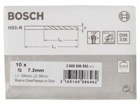 Bosch Metallbohrer HSS-R, Din 338 7,2 X 69 X 109 Mm