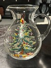 Spode Christmas Tree Clear Glass Pitcher with Handle 96 oz 8.75" Original Box