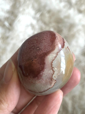 Small Polychrome Jasper Palmstone / Pebble   Grounding & Nurturing Crystal (DL)
