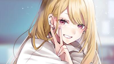 Anime hitoi kitagawa marin sono bisque doll wa koi wo Play Gaming Mat Desk