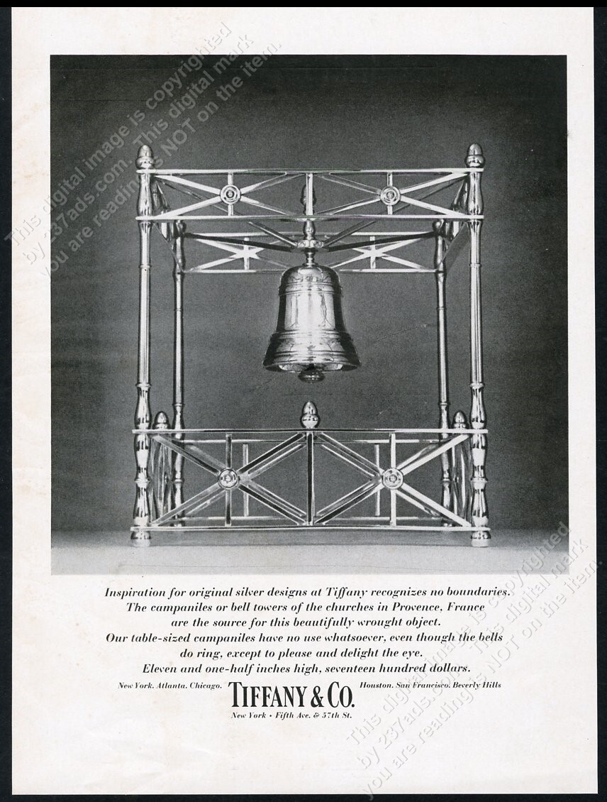 1972 Tiffany's silver bell campanile photo vintage print ad