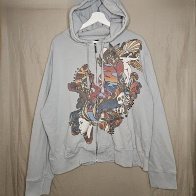 Marc Ecko Mens Graphic Zip Up Hoodie