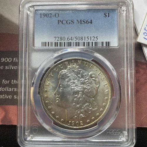 1902-O Morgan Silver Dollar PCGS MS64. With Starting Tone