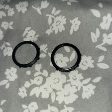 2x Black Thumb Stick Trim Accent Rings for PS5 Controller Replacement Part