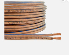 Car Home Audio Speaker Wire Transparent Clear Cable 14AWG 100ft 14/2 Gauge