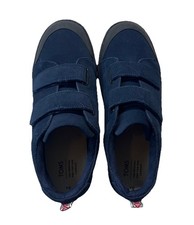 TOMS Sneakers Kids 6Y Navy Suede Lenny Mid Double Strap Preppy Bloke Academia