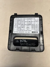 2016-2020 Kia Sorento Inside Fuse Relay Box Lid Cover. Black. OEM part
