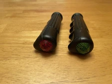 BLACK  BICYCLE FINGER Grips Green-red Jewels Prewar Monark /SCHWINN Silver king