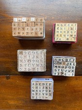 YOU CHOOSE Alphabet Stamp Sets different Fonts YOU PICK Mixed Alphabet Sets