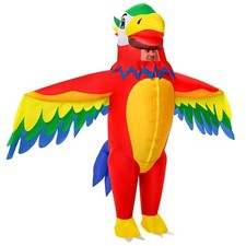 Inflatable Parrot Costume for Adults - Full Body Blow-Up Halloween Outfit