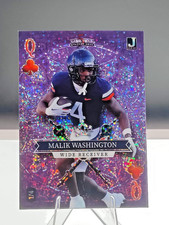 2023 Wild Card 5 Card Draw Malik Washington SD-MW Purple Sparkles Foil 1/4