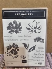 Stampin' Up ART GALLERY Stamp Set Dies MISS YOU BIRTHDAY WANT TO SAY DIE