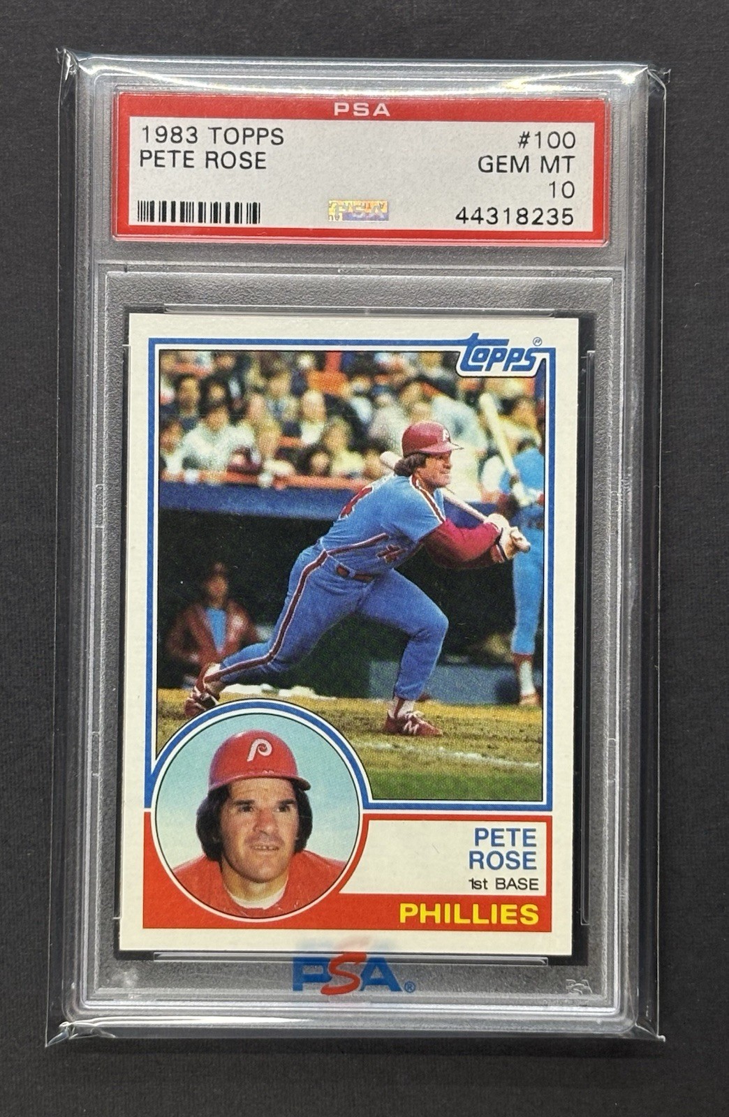 1983 Topps Pete Rose #100 Phillies - PSA 10 Gem Mint