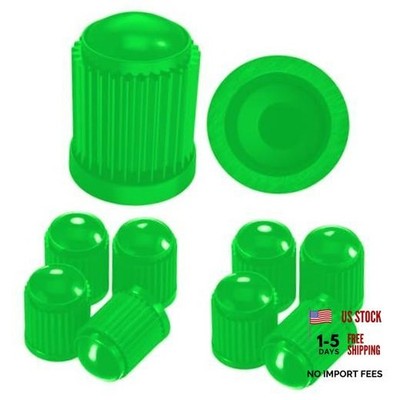 Pitlane Performance Valve Caps 10-Pack - Tire Valve Caps for Cars, SUVs, Green