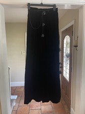 Lee Jordan New York Vintage Black Velvet Maxi Skirt 1960s Sized 8 24in Waist