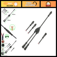 Waterproof 2 Pin Y Shape Connector, IP68 16AWG Splitter for LED Lights, Car/Boat