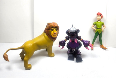 2002 Kingdom Hearts Simba Peter Pan Guard Armor Figures Disney Mirage Lot