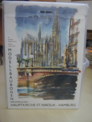 Bergner Modellbaubogen 1:250 Hauptkirche St.Nikolai Kartonbausatz ''Neu''(153)