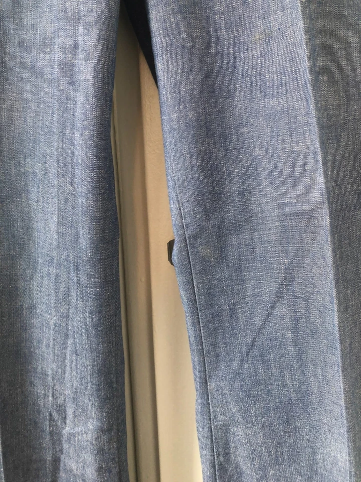 Pantalón vaquero vintage años 70 Levis Panatela cambray pierna ancha plisado cintura alta Foto 3 de 4