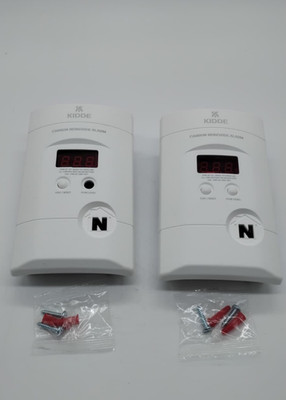 Kidde KN-COPP-3 Carbon Monoxide Detector Plug-In 9V LED Display 2 Pack CO Alarm