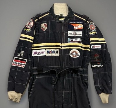 Vintage 90s OMP Nomex III Racing Suit Mens 56 Porsche SCCA HSR Skip Barber Patch