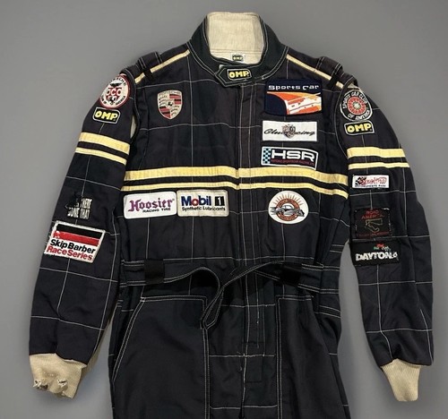Vintage 90s OMP Nomex III Racing Suit Mens 56 Porsche SCCA HSR Skip Barber Patch