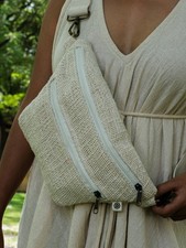 Woven Cotton Crossbody bag Holiday Womens Bel...