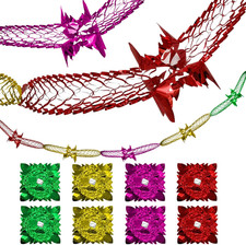 4PCS Christmas Ceiling Decorations_3M Foil Hanging Garlands Streamers Xmas Décor