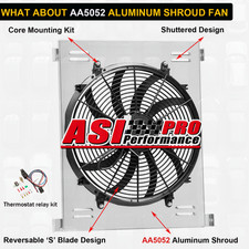 For 33-35 Ford Model A Series Chevy V8 Engine Swap Aluminum Radiator Shroud Fan For 33-35 Ford Model A Series Chevy V8 Engine Swap Aluminum Radiator Shroud Fan
