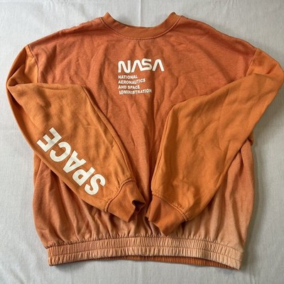 NASA Orange Sweatshirt Made By H&M Girls Size 16/18