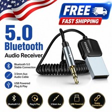 Essager Bluetooth 5.0 3.5mm AUX Adapter USB Audio Receiver Car Speaker