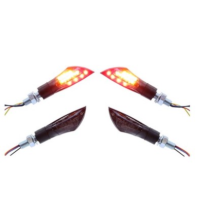 4x LED Turn Signal Mini Indicator Set CHARLY M8 LED Turn Signal for Motorcycle, Scooter 