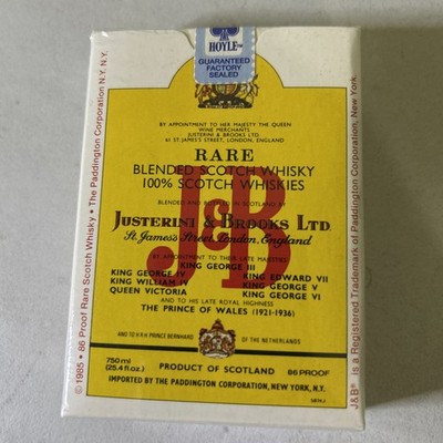 J&B Rare Blended Scotch Whisky Vintage 1985 Playing Cards  NEW / SEALED