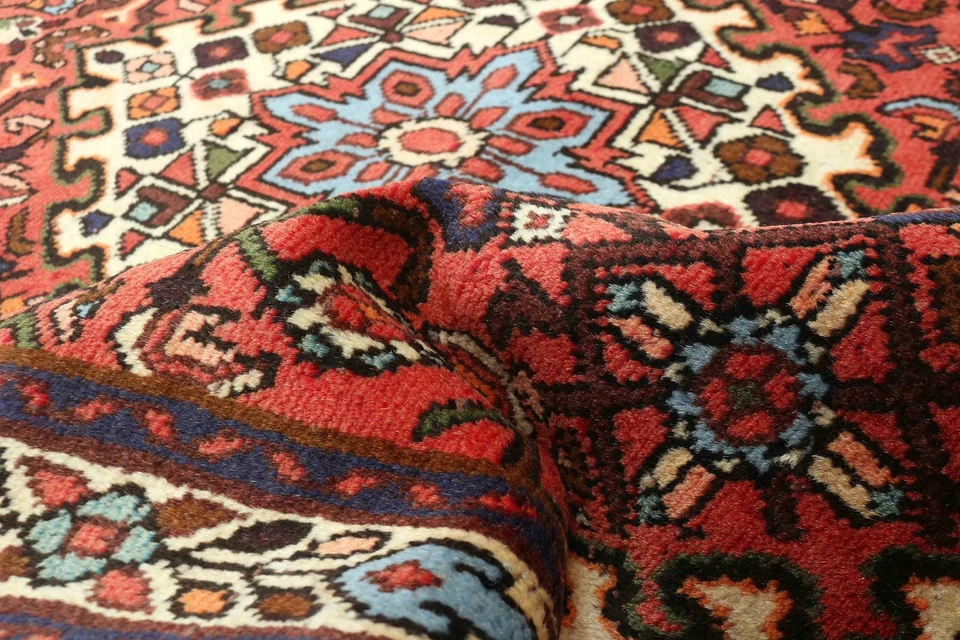 Alfombra oriental vintage anudada a mano alfombra tradicional de lana de 3'2" x 4'9" Foto 3 de 4