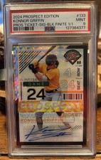 2024 PROSPECT EDITION KONNOR GRIFFIN PROS TICKET SIG-BLK FINITE 1/1 PSA 9 🔥🔥