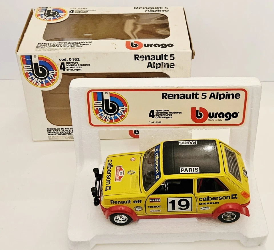 BURAGO ITALIA 0162 RENAULT 5 ALPINE - 1/24 - ORIGINAL MINT BOX - Immagine 3 di 4