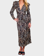BNWT Farm Rio Natural Skin Cream Midi Dress Size Extra Small MSRP $230!!