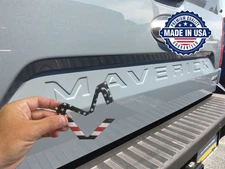 COMPATIBLE WITH 22 23 24 25 26 3D DOMED RAISED US FLAG RED LINE TAILGATE LETTERS