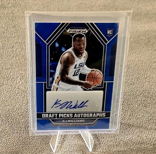 2023 Panini Prizm Draft Picks KJ Williams DPA-KJW Blue Auto #d 085/125 RC